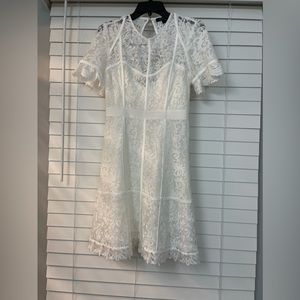 French Connection White Lace Dress